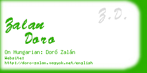 zalan doro business card